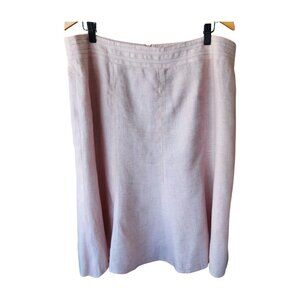 Plus-size Studio Plus Pink 100% Linen Knee Length Lined Trumpet Style. Size 18W